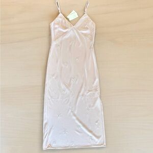 Petal pink slip dress w/jewels - NWT!